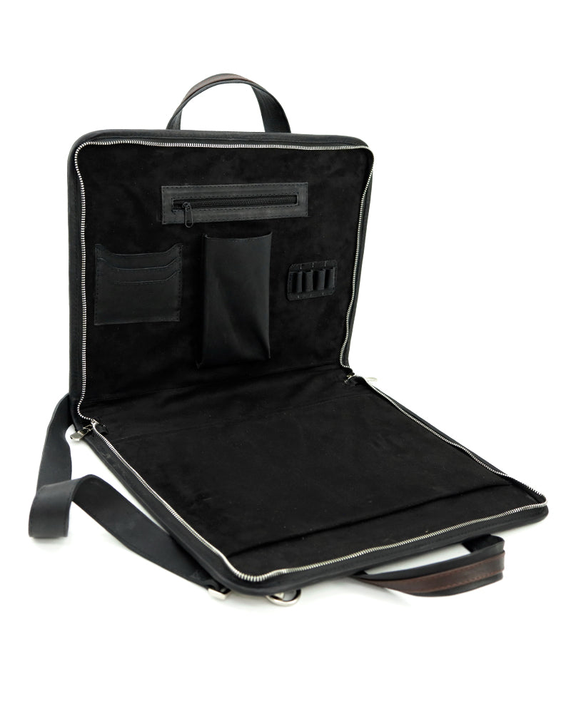 E. Handcrafted Leather Laptop Case - Functional, Elegant, Built to Last