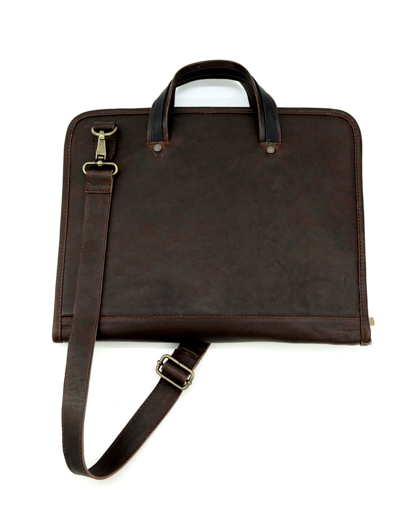 E. Handcrafted Leather Laptop Case - Functional, Elegant, Built to Last