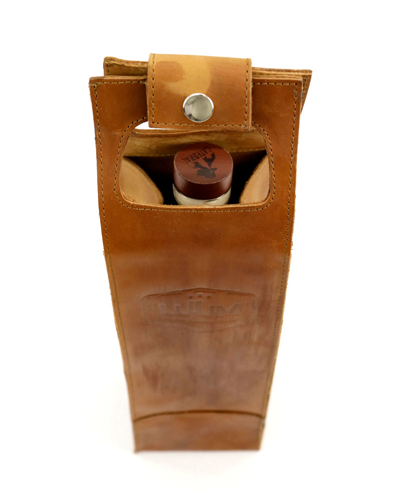 I. LUUM Genuine Leather Wine Carrier
