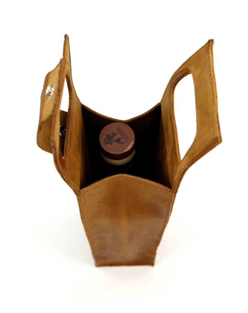 I. LUUM Genuine Leather Wine Carrier