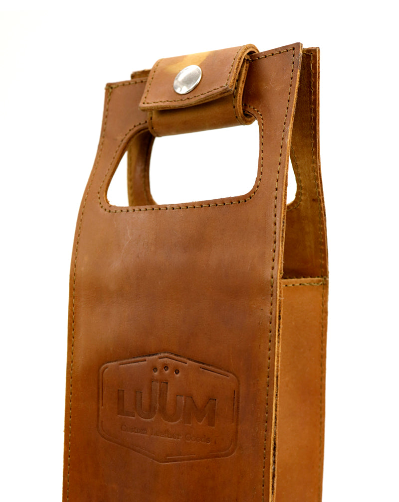I. LUUM Genuine Leather Wine Carrier