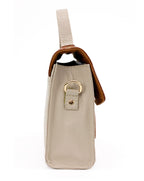 Two-Tone Luum Leather Top Handle Handbag