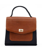 Two-Tone Luum Leather Top Handle Handbag