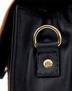 Two-Tone Luum Leather Top Handle Handbag