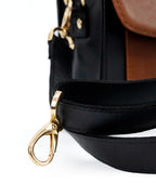 Two-Tone Luum Leather Top Handle Handbag